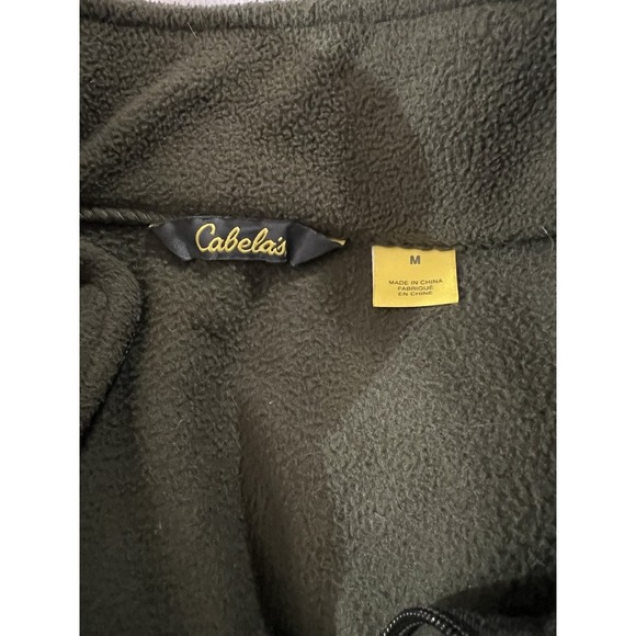Cabela's Men's Fleece Jacket‎ Zipper Front Sign Front Size M Medium - Picture 2 of 2